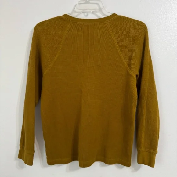 Everlane Men's Organic Cotton Golden Waffle Henley Long-Sleeve Shirt Top - Picture 7 of 7